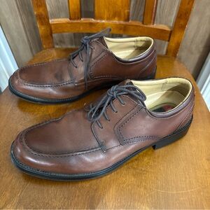 Chaps Mens  96-26852 Sz  9.5 M Brown Leather Lace Up Oxford Dress Shoes